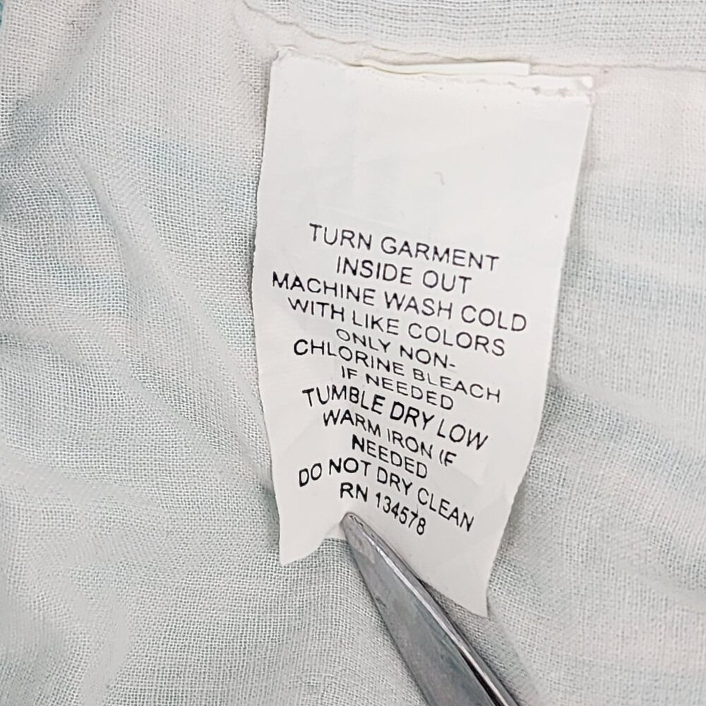 Vineyard Vines White Mint Striped Linen Shorts Embroider Pockets Pull On Small - Picture 10 of 10
